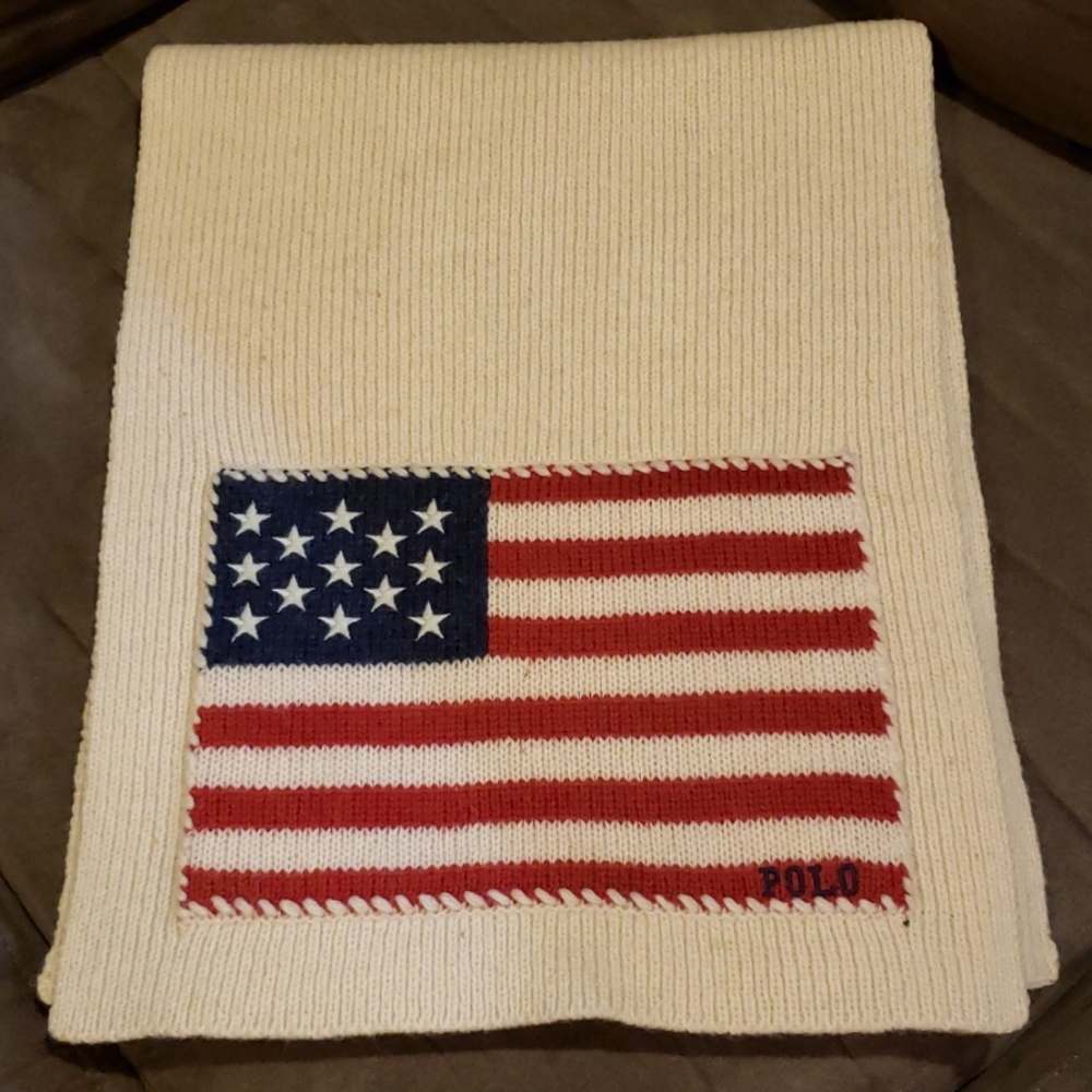 Vintage Ralph Lauren American Flag Scarf